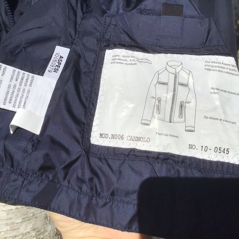 Aspesi Wind Jacket Navy Blue Euc - image 5